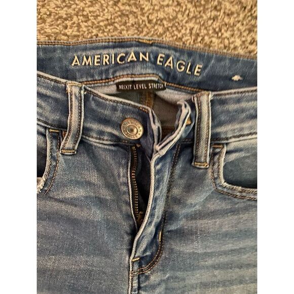 American Eagle Women's High Rise Jegging Jeans Blue Size 2 Short stretch - Picture 2 of 4